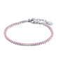 BRAND GIOIELLI BRACCIALE TENNIS ROSA 2MM