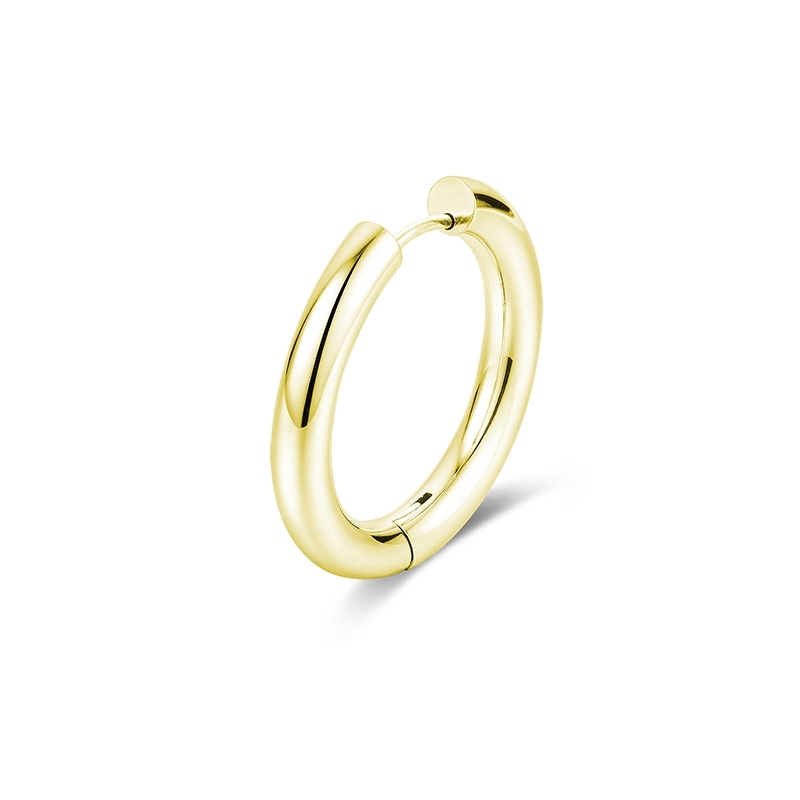 BRAND GIOIELLI CHUNKY ORECCHINO BOMBATO SINGOLO CERCHIO COL. ORO - 09ER000G-1 - 09ER000G-1