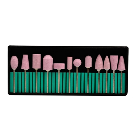 SET 12 PUNTE PER FRESA MANICURE/PEDICURE IN POMICE NATURALE - SET12PUNFREPOMNAT-1 - SET12PUNFREPOMNAT-1