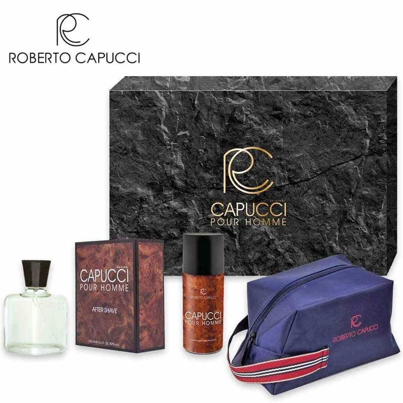 CAPUCCI COFFRET HOMME AFTER SHAVE 100ML + DEO 150ML + BEAUTY