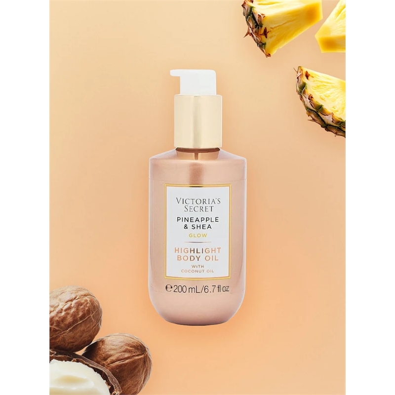 VICTORIA'S SECRET PINEAPPLE & SHEA GLOW HIGHLIGHT OIL PER IL CORPO SPRAY 200 ML