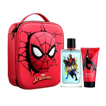 MARVEL SPIDERMAN SET CON ZAINO IN 3D, SHOWER GEL 100ML E EDT 100ML