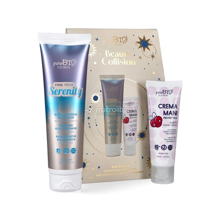PUROBIO GIFT BOX AURIGA CREMA MANI PROTETTIVA BAGNODOCCIA BIOLOGICO FIND YOUR SERENITY - 8051411367277-1 - 8051411367277-1