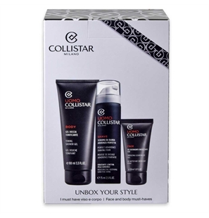 COLLISTAR COFFRET UOMO GEL DOCCIA TONIFICANTE + SCHIUMA DA BARBA + GEL DETERGENTE ENERGIZZANTE - 8015150009669-1 - 8015150009669