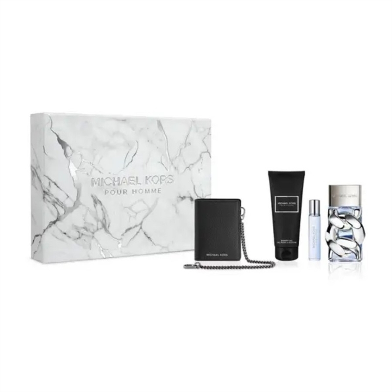 MICHAEL KORS POUR HOMME COFFRET EDP 100ML + EDP TRAVEL 10ML + S/G 100ML + WALLET
