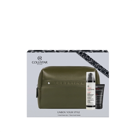 COLLISTAR COFFRET UOMO CREMA VISO E OCCHI + GEL DETERGENTE ENERGIZZANTE VISO + POCHETTE THE BRIDGE - 8015150009621-1 - 801515000