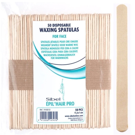 SPATOLE STENDICERA VISO MONOUSO IN LEGNO PICCOLE 11,3 X 1 CM CONF. 50PZ