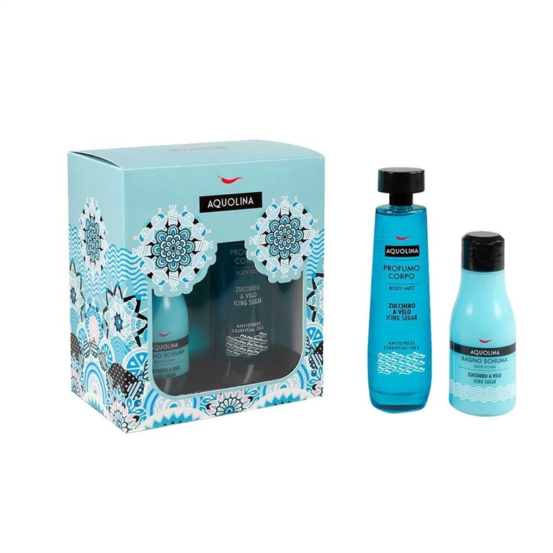 AQUOLINA SET CON BAGNO SCHIUMA 125ML E ACQUA PROFUMATA 150ML