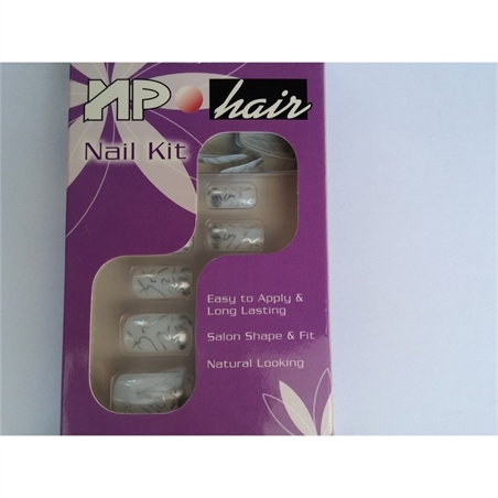 UNGHIE FINTE DECORATE MANI E PIEDI 24 UNGHIE, 1 COLLA