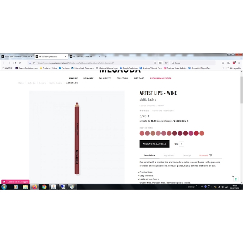 MESAUDA MAKE-UP MATITE LABBRA ARTIST LIPS