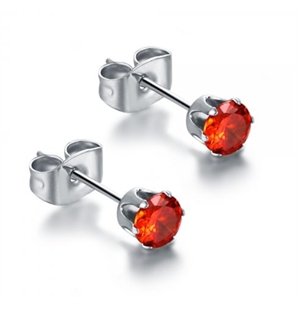 BRAND GIOIELLI PRIDE COPPIA DI ORECCHINI PUNTI LUCE IN ACCIAIO CHIRURGICO 3MM