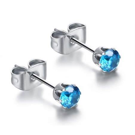 BRAND GIOIELLI PRIDE COPPIA DI ORECCHINI PUNTI LUCE IN ACCIAIO CHIRURGICO 4MM