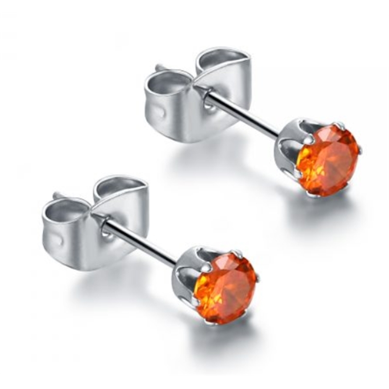 BRAND GIOIELLI PRIDE COPPIA DI ORECCHINI PUNTI LUCE IN ACCIAIO CHIRURGICO 4MM BRAND GIOIELLI PRIDE COPPIA DI ORECCHINI PUNTI LUCE IN ACCIAIO CHIRURGICO 4MM