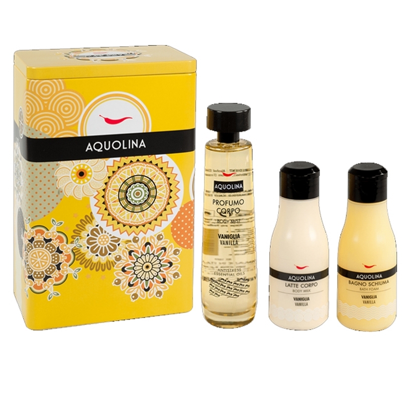 AQUOLINA SET CON BAGNO SCHIUMA 125ML, LATTE CORPO 125ML E ACQUA PROFUMATA 100ML - AQUOBSLCAP-1 - AQUOBSLCAP-1