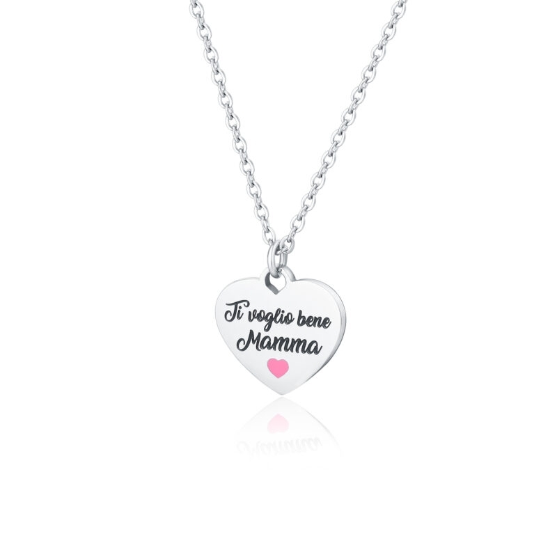 COLLANA CON CUORE TI VOGLIO BENE MAMMA