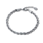 BRACCIALE CATENA CORDA 19+3 CM ACCIAIO BRAND GIOIELLI