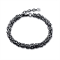 BRACCIALE CATENA CELTICA 20+3 CM NERO BRAND GIOIELLI
