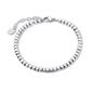BRACCIALE EMATITE MINICUBI RODIO 19+3 CM 3 MM ACCIAIO BRAND GIOIELLI