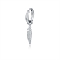 MONO ORECCHINO CERCHIO CON PIUMA 12 MM BRAND GIOIELLI