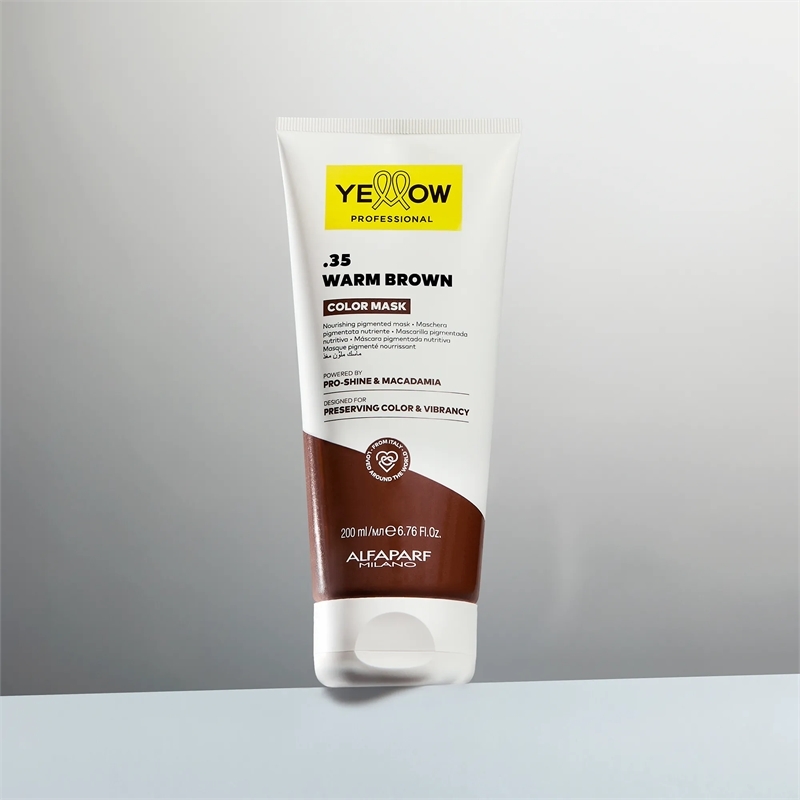 ALFAPARF YELLOW PROFESSIONAL COLOR MASK .35 WARM  BROWN 200 ml