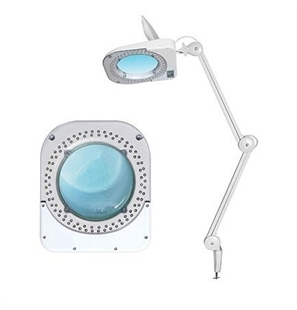 LAMPADA A LED CON LENTE 5 DIOTTRIE CON MORSETTO DA TAVOLO