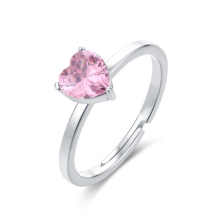 BRAND GIOIELLI ATTIMI ANELLO CUORE CON CRISTALLO ROSA 12MM - 14RG017P-12-1 - 14RG017P-12-1