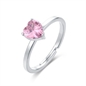 BRAND GIOIELLI ATTIMI ANELLO CUORE CON CRISTALLO ROSA 15MM BRAND GIOIELLI ATTIMI ANELLO CUORE CON CRISTALLO ROSA 15MM